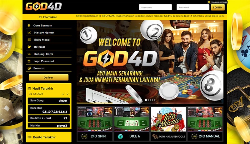 situs daftar agen judi god4d god 4d online terpercaya indonesia